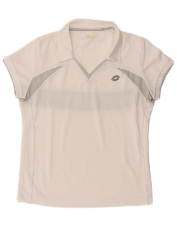 Polo da donna Lotto UK 12 Medium White Colourblock