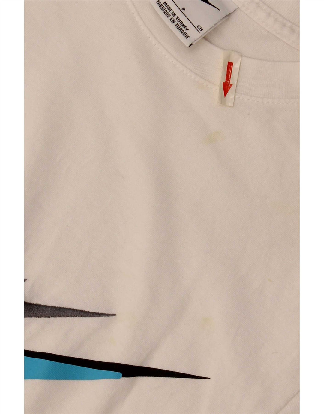T-shirt grafica da uomo Nike Top Small in cotone bianco
