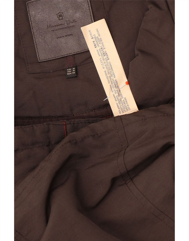 Giacca Parka con cappuccio da donna Massimo Dutti UK 14 Poliestere marrone medio