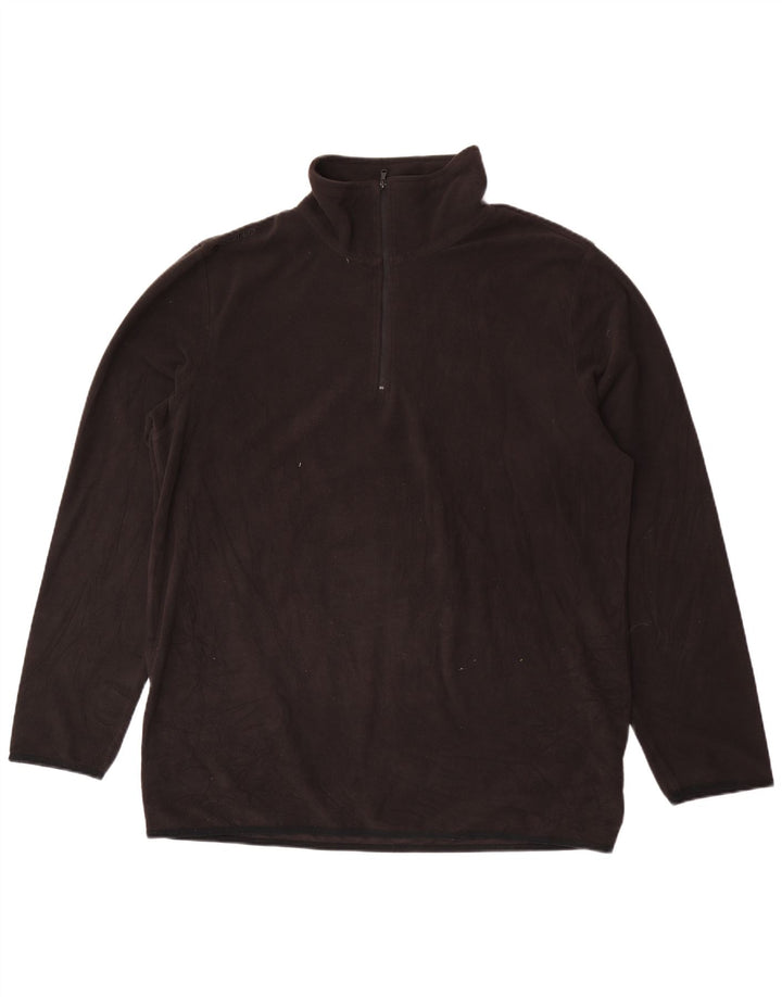 Maglione in pile da uomo con collo con zip Lotto 2XL poliestere nero