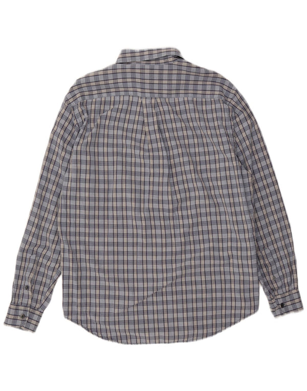 CALVIN KLEIN JEANS Camicia Uomo Large Check Blu in viscosa