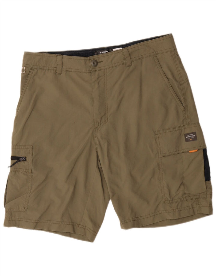 Pantaloncini da bagno Quiksilver Cargo da uomo, poliestere medio kaki