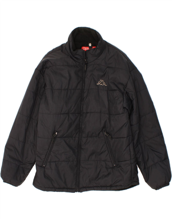 KAPPA Mens Padded Jacket UK 40 Large Black Polyamide Vintage Kappa and Second-Hand Kappa from Messina Hembry 