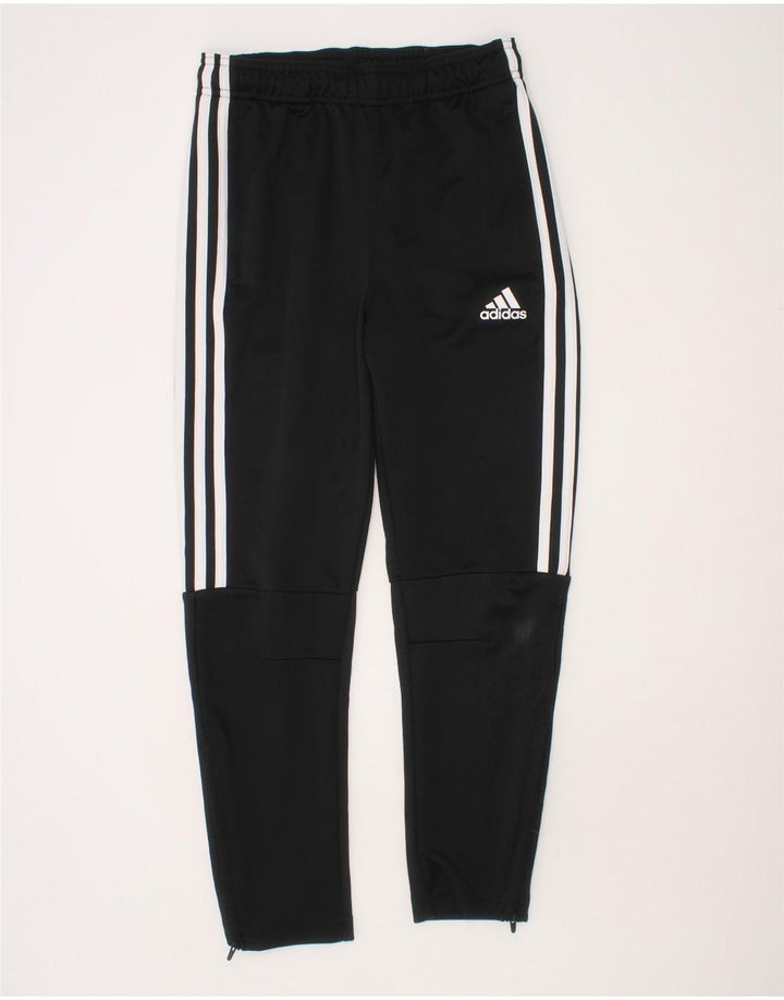 ADIDAS Boys Climalite Tracksuit Trousers 9-10 Years Small  Black Polyester Vintage Adidas and Second-Hand Adidas from Messina Hembry 