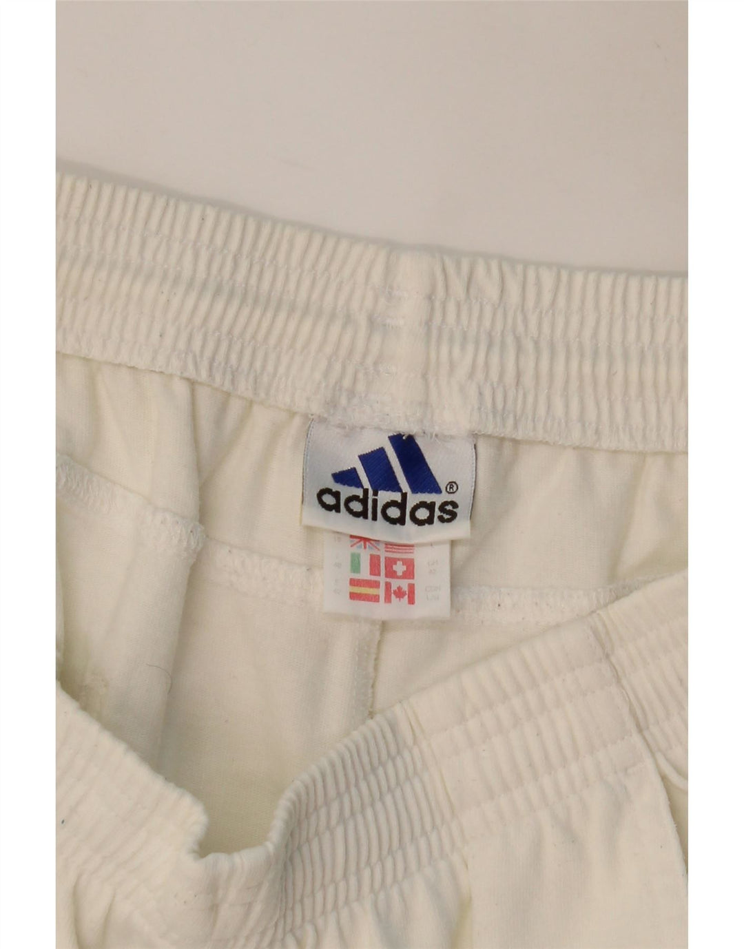 Pantaloncini sportivi ADIDAS da donna UK 16 grandi in cotone bianco sporco