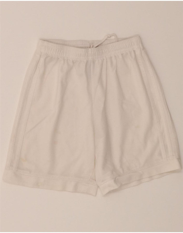 ADIDAS Boys Aeroready Sport Shorts 11-12 Years  White Polyester Vintage Adidas and Second-Hand Adidas from Messina Hembry 
