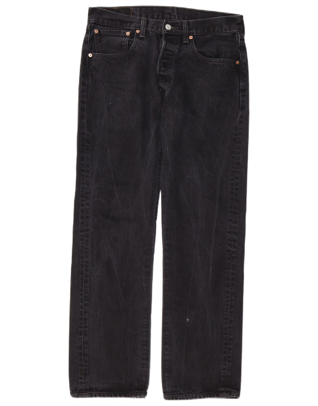 LEVI'S Jeans dritti da uomo 501 W32 L30 cotone nero