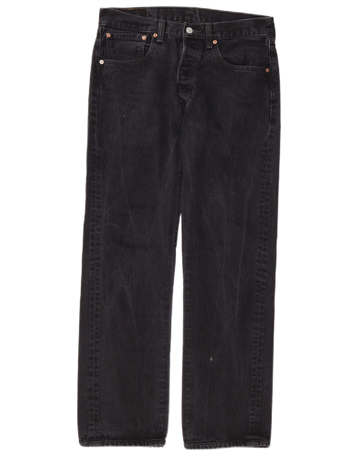 LEVI'S Jeans dritti da uomo 501 W32 L30 cotone nero