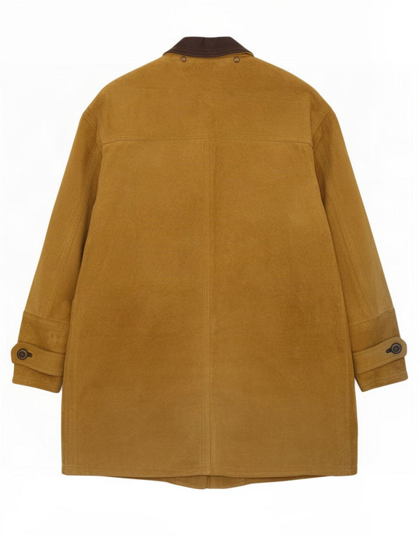 Montgomery vintage da uomo in pelle scamosciata IT 52 XL in pelle beige