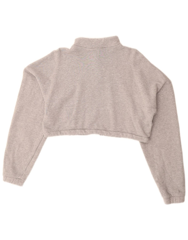 Felpa grafica oversize da donna Adidas UK 10 Small Grey Flecked