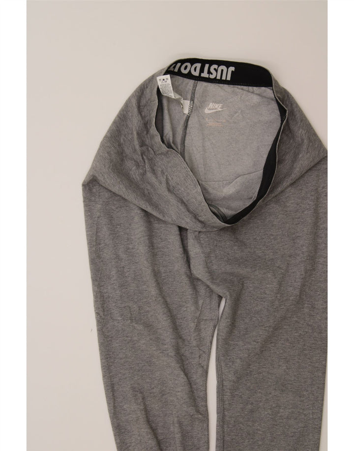 NIKE Womens Graphic Leggings UK 12 Medium  Grey Cotton Vintage Nike and Second-Hand Nike from Messina Hembry 