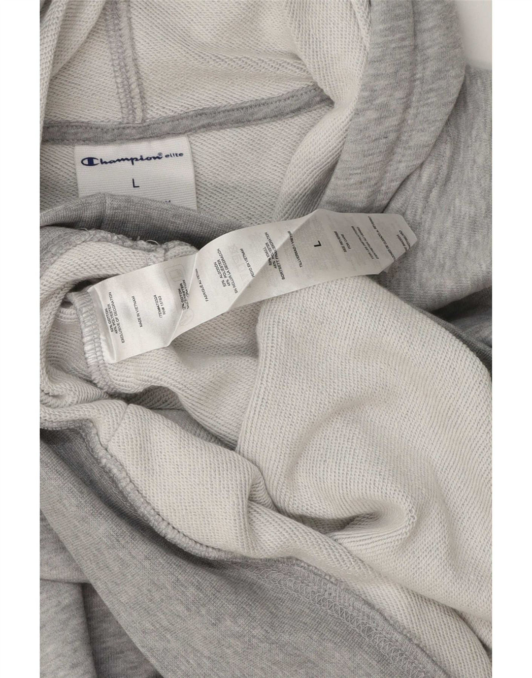 Maglione con cappuccio da uomo Champion, grande cotone chiazzato grigio