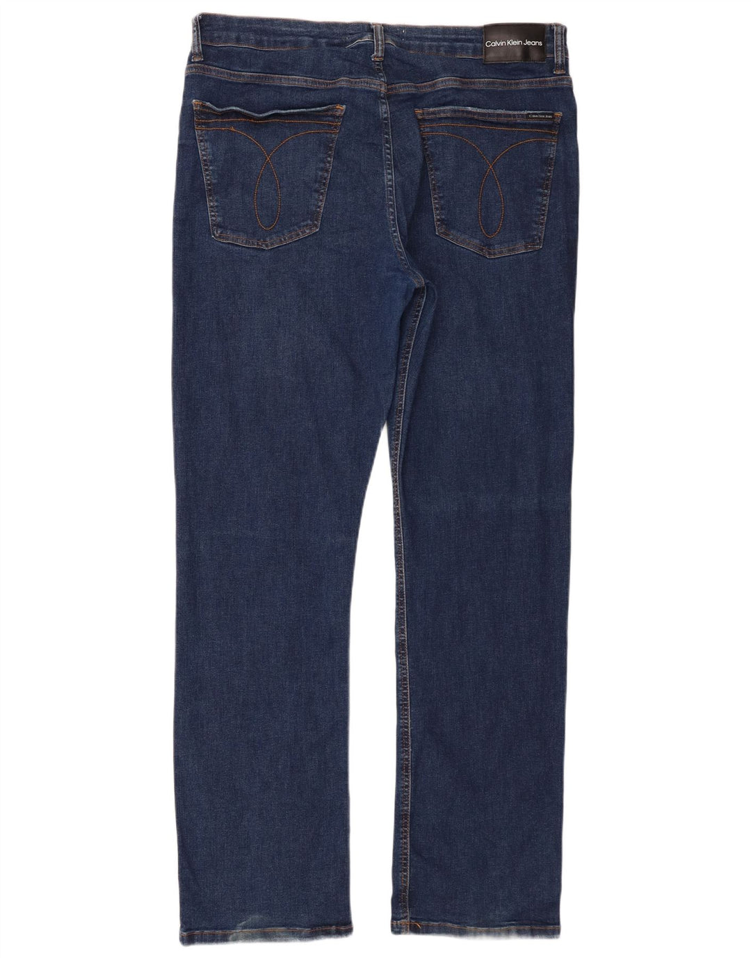 Jeans dritti invecchiati da uomo Calvin Klein IT 48 medio W38 L33 blu navy