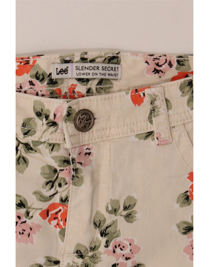 LEE Womens Denim Shorts W30 Medium Beige Floral Vintage Lee and Second-Hand Lee from Messina Hembry 