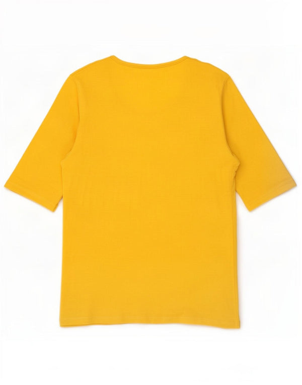 T-shirt da donna Benetton Top UK 8 Small Gialla