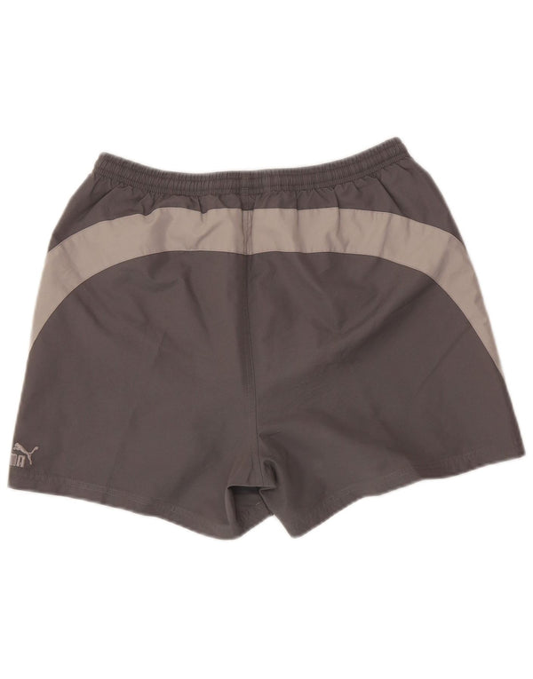 Pantaloncini sportivi PUMA da uomo Small in poliestere color block grigio