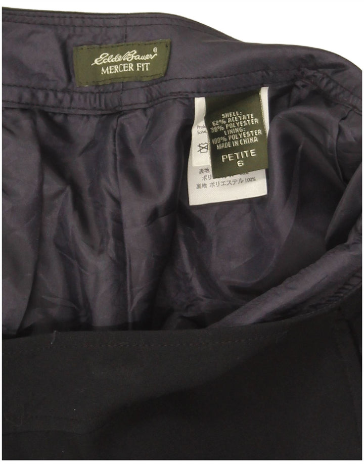 Pantaloni casual da donna Petite Bootcut Eddie Bauer US 6 medi W30 L29 neri