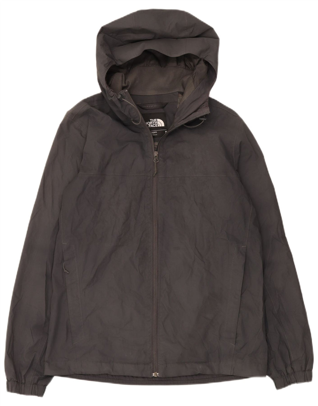 Giacca antipioggia da uomo con cappuccio The North Face UK 38 Poliestere grigio medio
