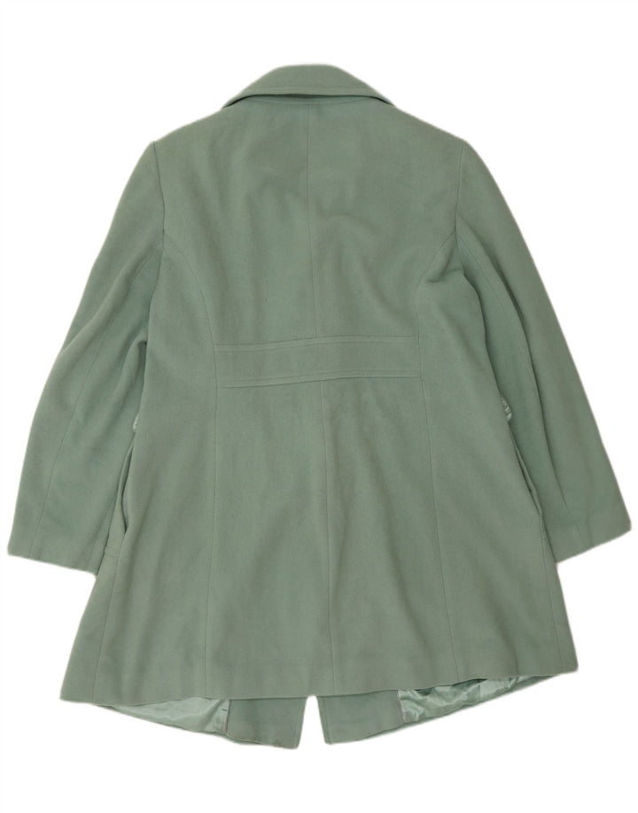 Cappotto doppiopetto da donna Marks & Spencer UK 16 grande lana verde