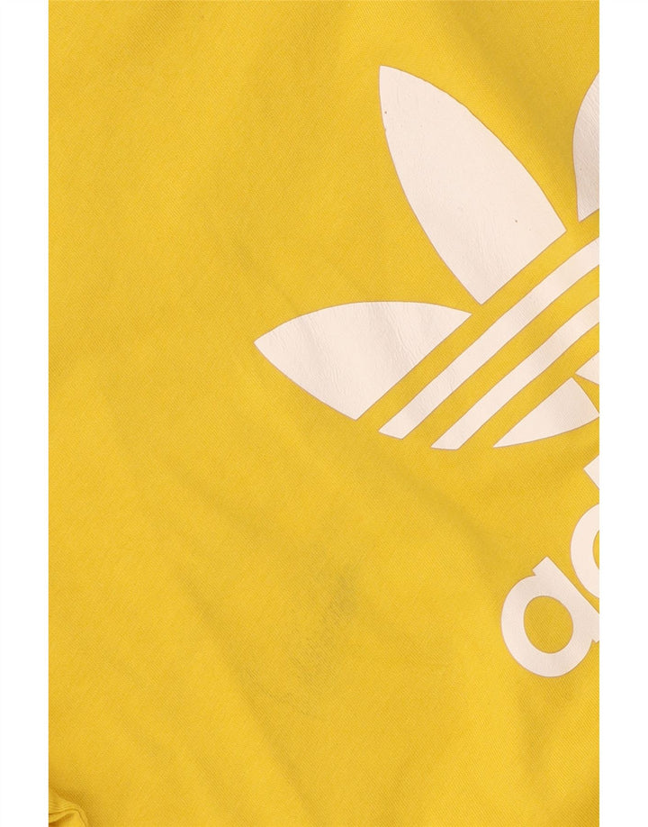 T-shirt grafica da uomo Adidas Top in cotone giallo medio