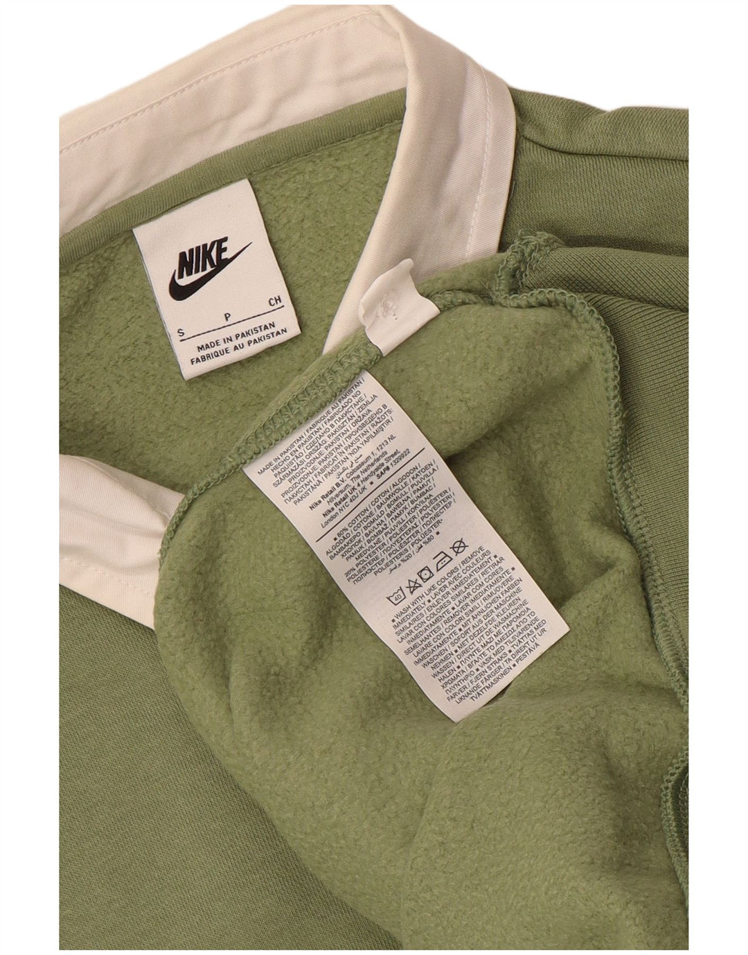 Felpa da uomo Nike Polo Neck Jumper piccola in cotone verde