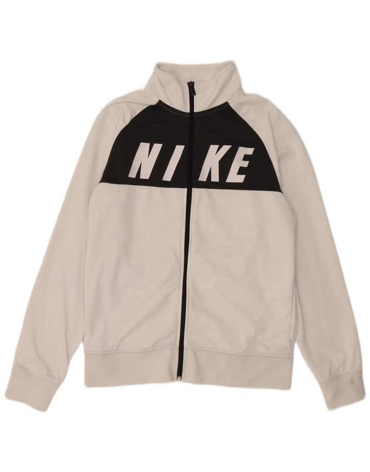 NIKE Giacca da tuta grafica da uomo in poliestere color block bianco medio
