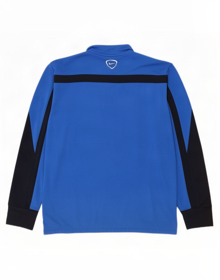 Maglia da tuta Nike Dri Fit Graphic Pullover da uomo, colore blu medio, color block