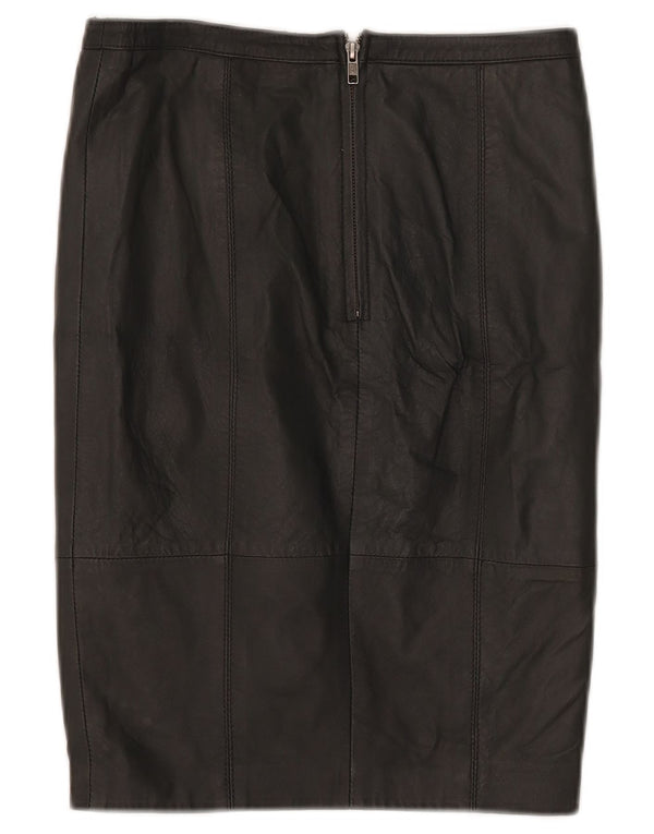 Gonna a tubino in pelle da donna MINT VELVET UK 8 piccola W28 nera