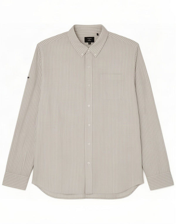 Camicia da uomo Superdry 3XL Cotone a righe grigie