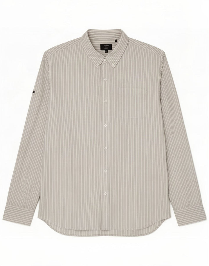 Camicia da uomo Superdry 3XL Cotone a righe grigie