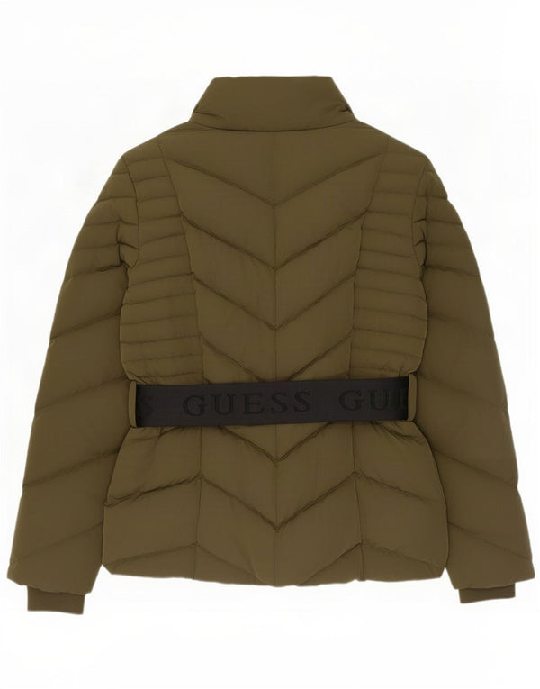 Giacca imbottita grafica da donna Guess UK 12 medio poliestere kaki