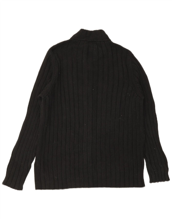 Maglione Cardigan da Uomo ZARA XL in Cotone Nero