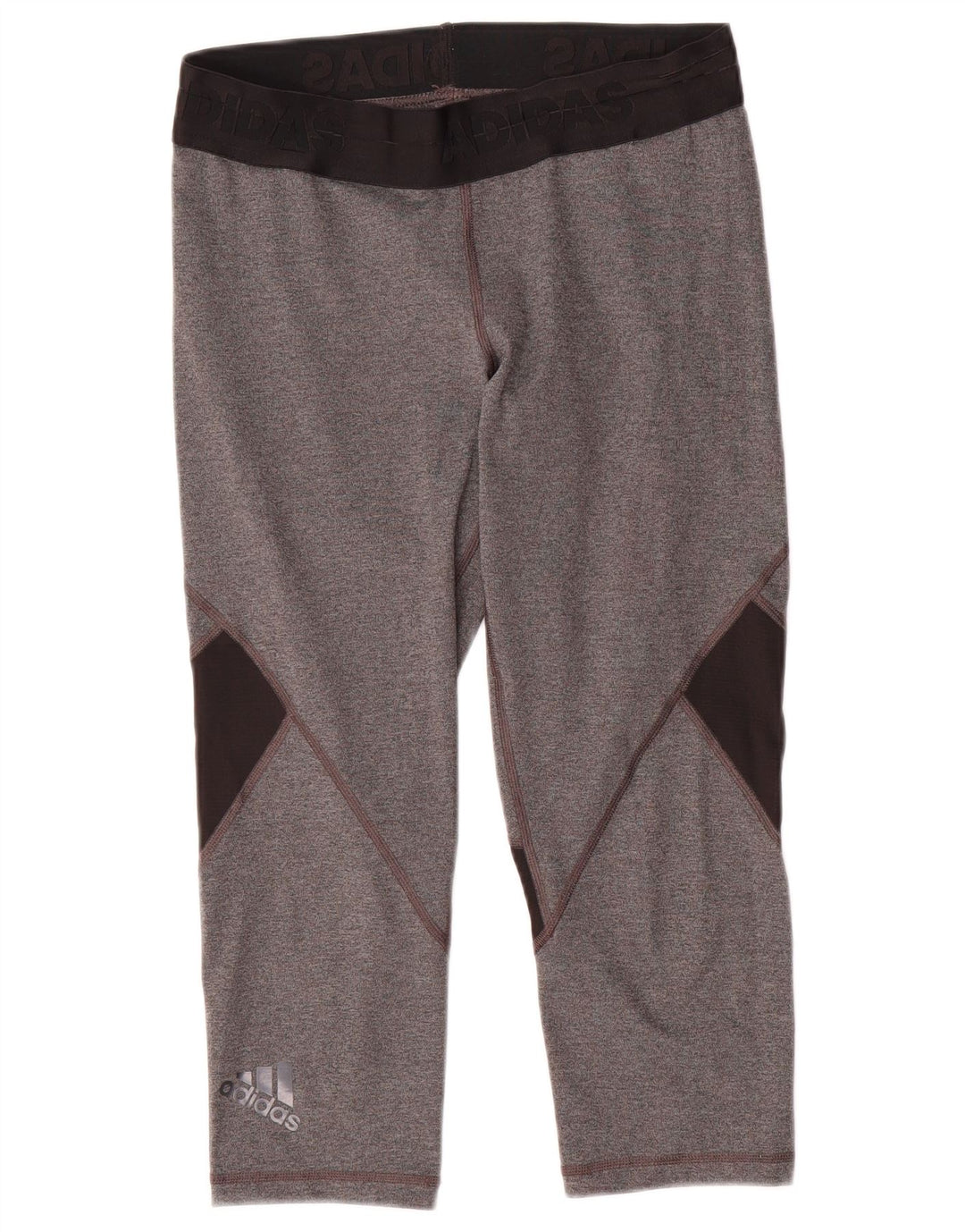 Leggings Adidas Climacool Capri da donna UK 12/14 Colorblock grigio medio