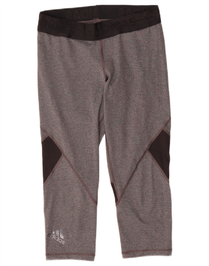 Leggings Adidas Climacool Capri da donna UK 12/14 Colorblock grigio medio