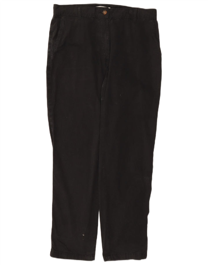 Pantaloni chino dritti da donna Marks & Spencer UK 12 MediumW32 L29 Nero