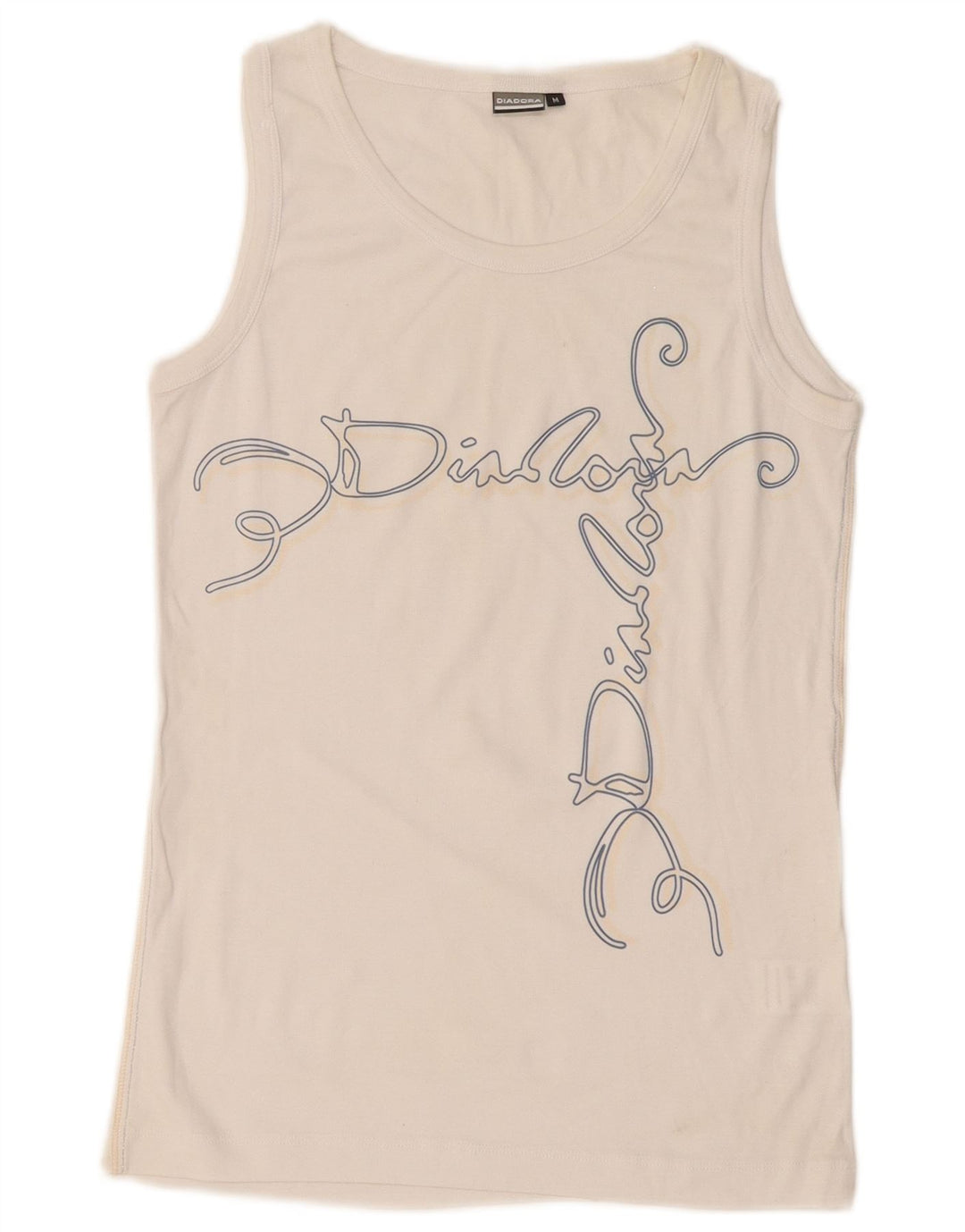 Canotta grafica da donna Diadora UK 12 cotone bianco medio