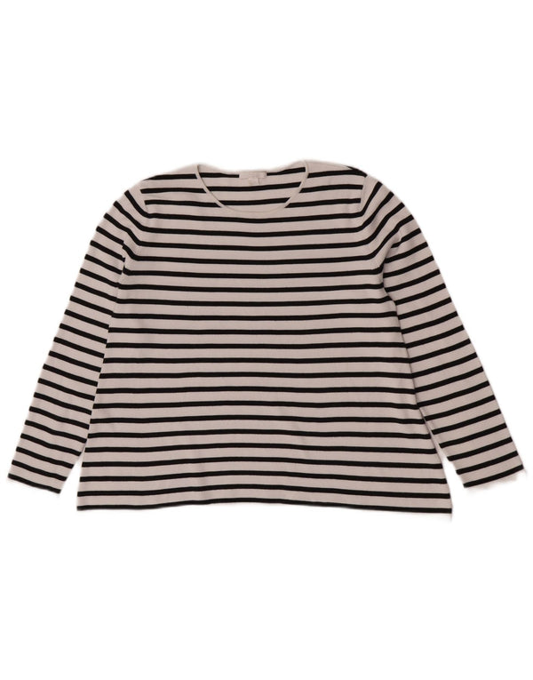 Cos Top da donna a maniche lunghe UK 10 Small White Striped