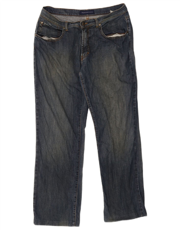 Jeans Straight Uomo Trussardi W36 L30 Blu Navy Cotone