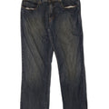 Jeans Straight Uomo Trussardi W36 L30 Blu Navy Cotone