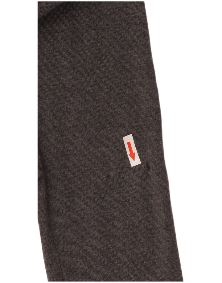 Maglione da uomo Hugo Boss con collo alto, lana vergine grigio medio