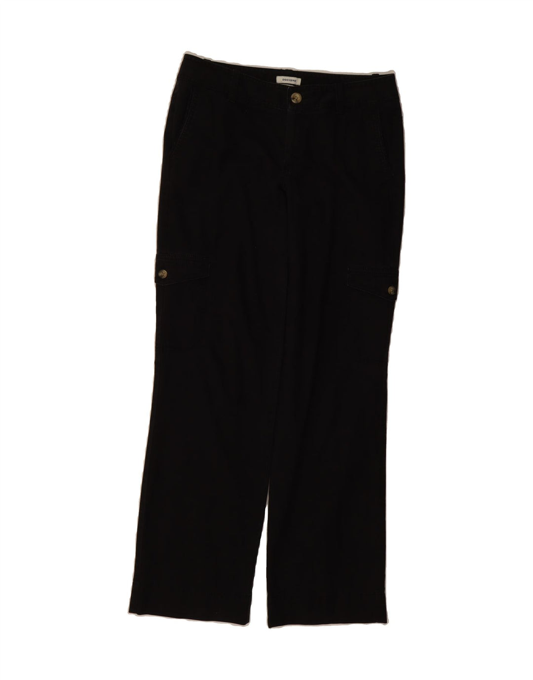 DOCKERS Womens Curvy Mid Rise Cargo Trousers US 4 Small W30 L30 Black Vintage Dockers and Second-Hand Dockers from Messina Hembry 