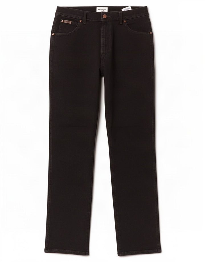 Jeans dritti da uomo Wrangler W34 L34 cotone nero