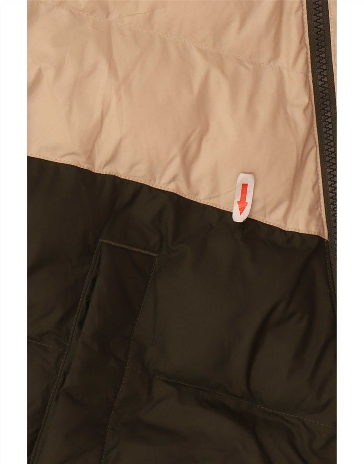 Giacca imbottita con cappuccio Nike da ragazzo 12-13 anni Large Verde Colorblock