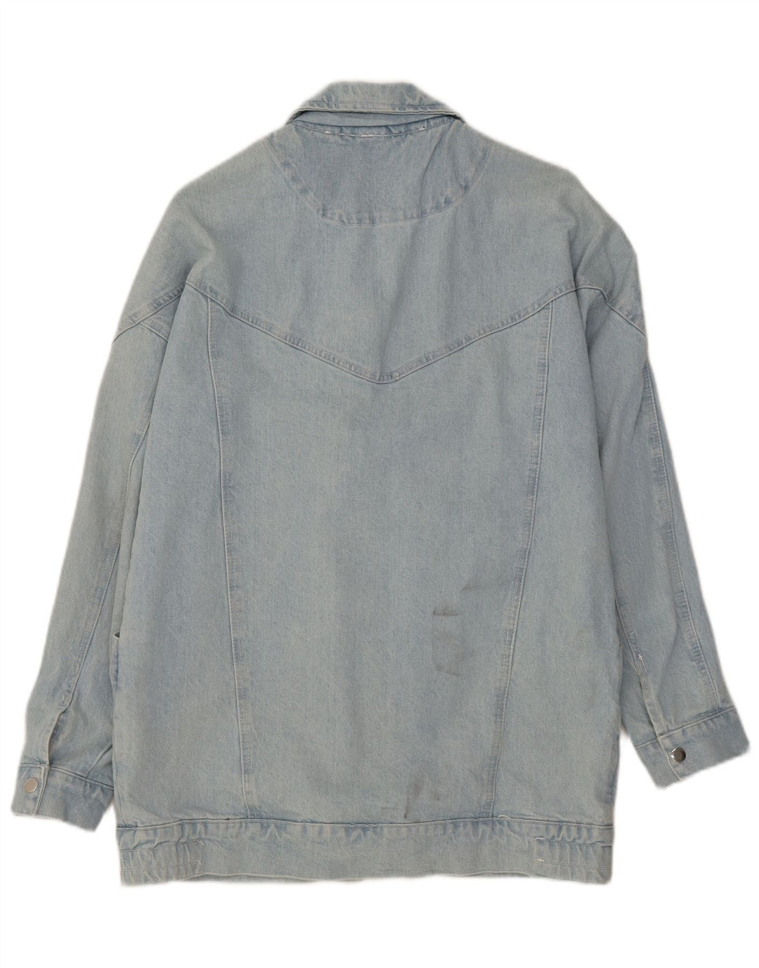 Giacca di jeans vintage da donna UK 14 grande cotone blu