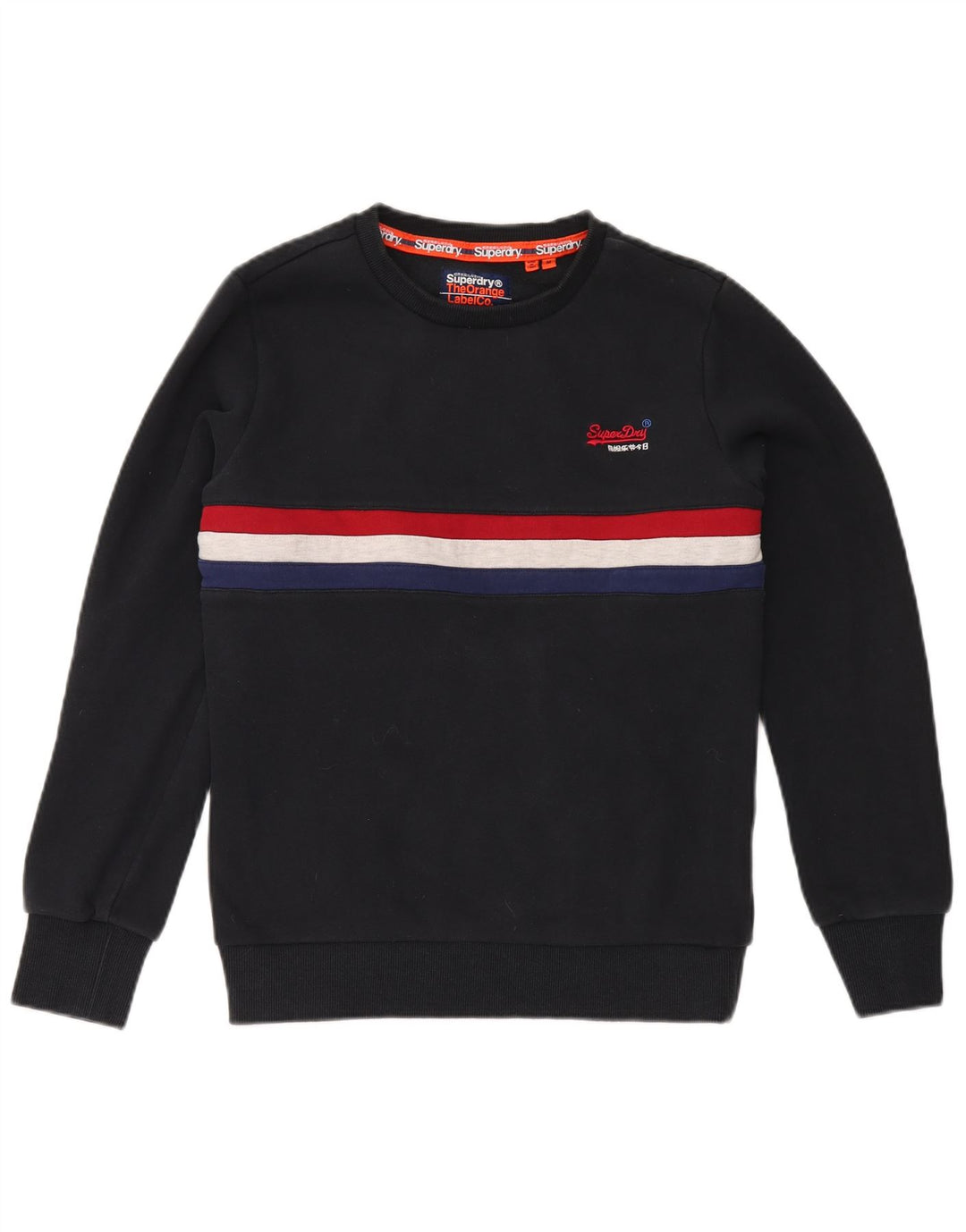Felpa da uomo Superdry Maglione medio blu navy in cotone color block