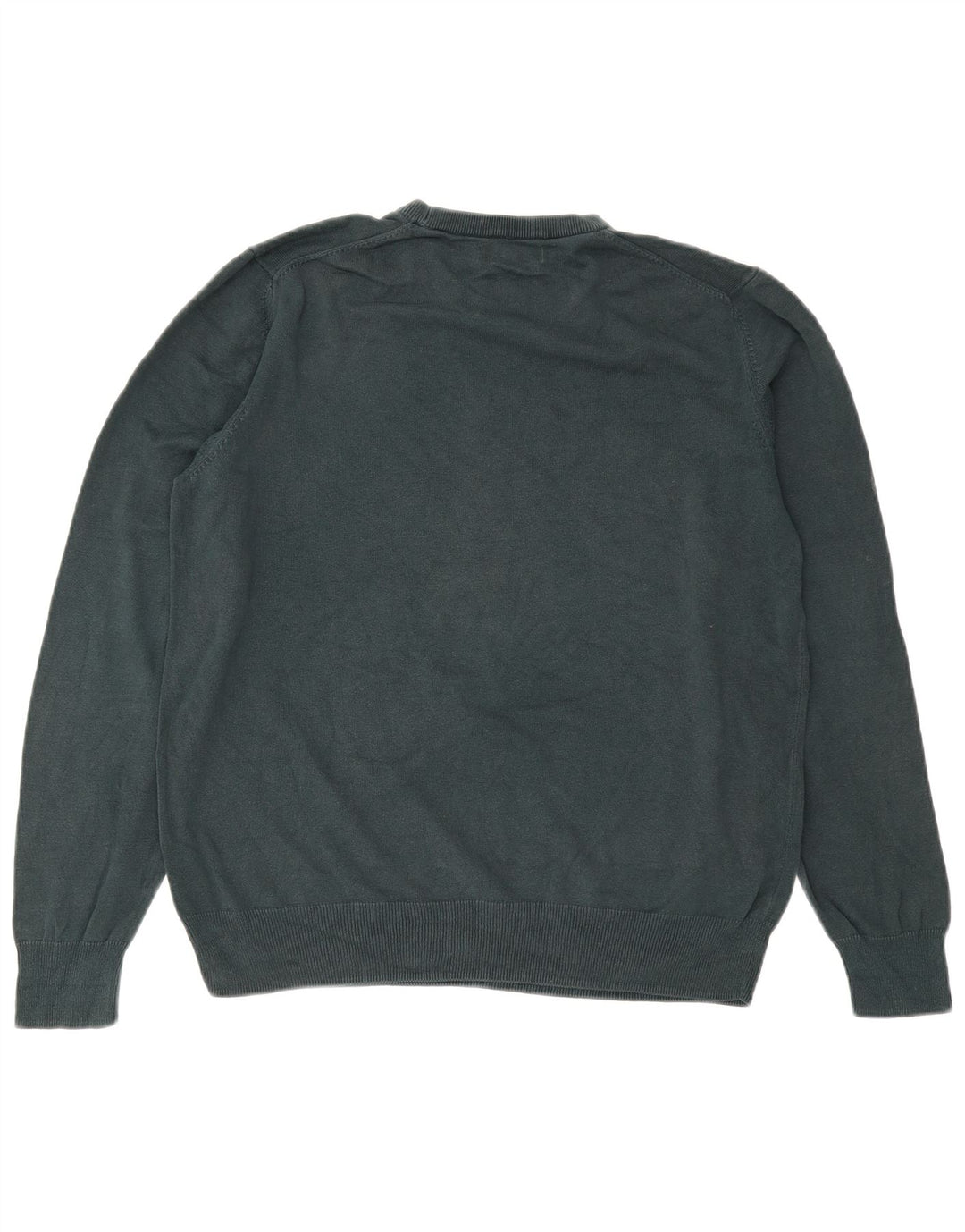 MARKS & SPENCER Maglione maglione girocollo da uomo XL cotone verde