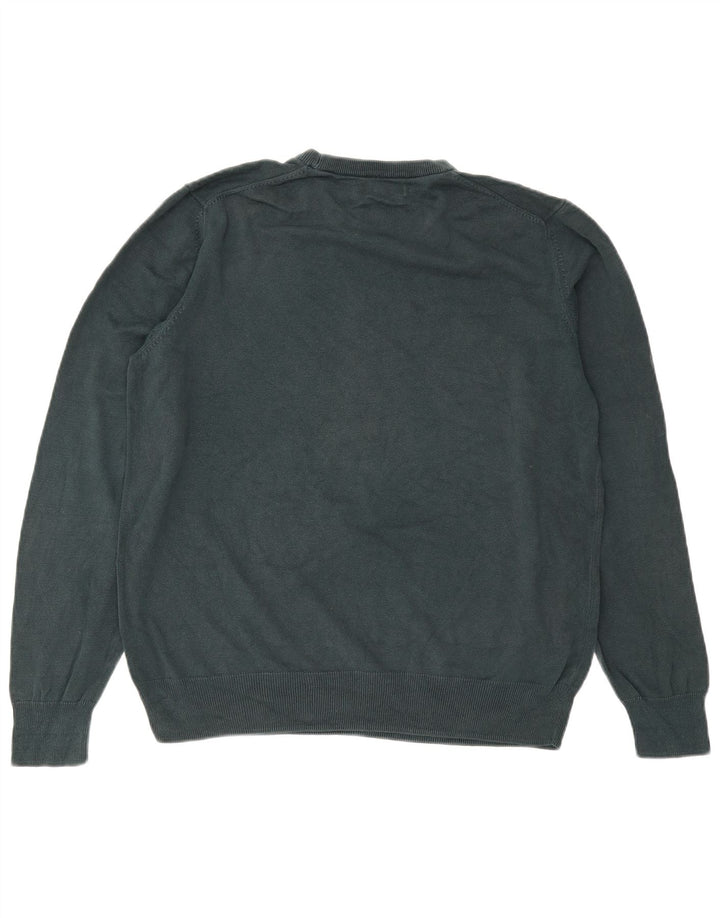 MARKS & SPENCER Maglione maglione girocollo da uomo XL cotone verde