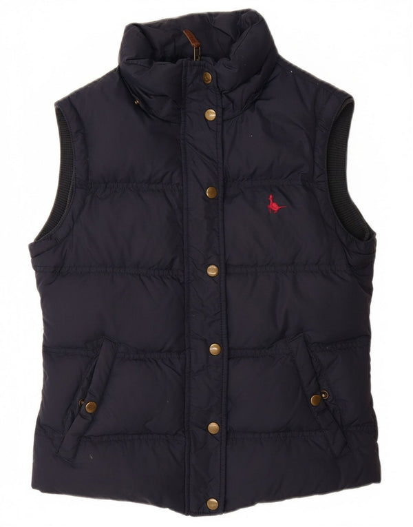 Gilet imbottito da donna JACK WILLS UK 8 piccolo in nylon blu navy