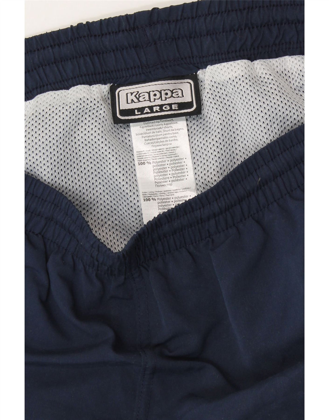 Pantaloncini sportivi da uomo KAPPA grandi in poliestere blu navy
