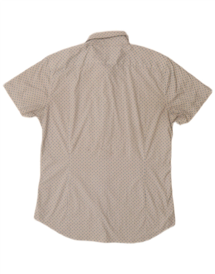 BONOBOS Camicia a maniche corte sartoriale da uomo Grande nylon floreale bianco